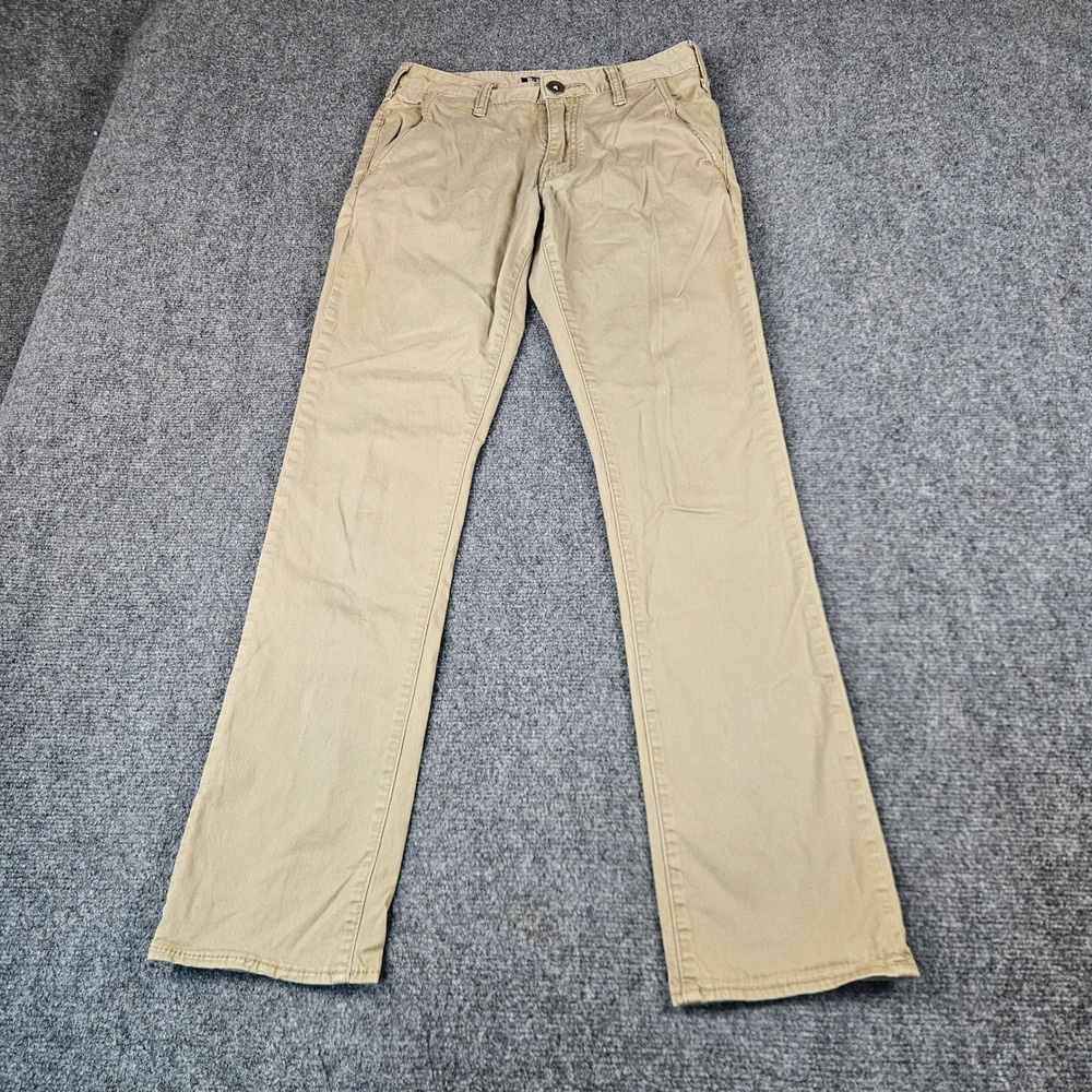 BKE Jake Straight Khaki Pants Mens 27x32 Tan Chino Stretch Cotton Blend